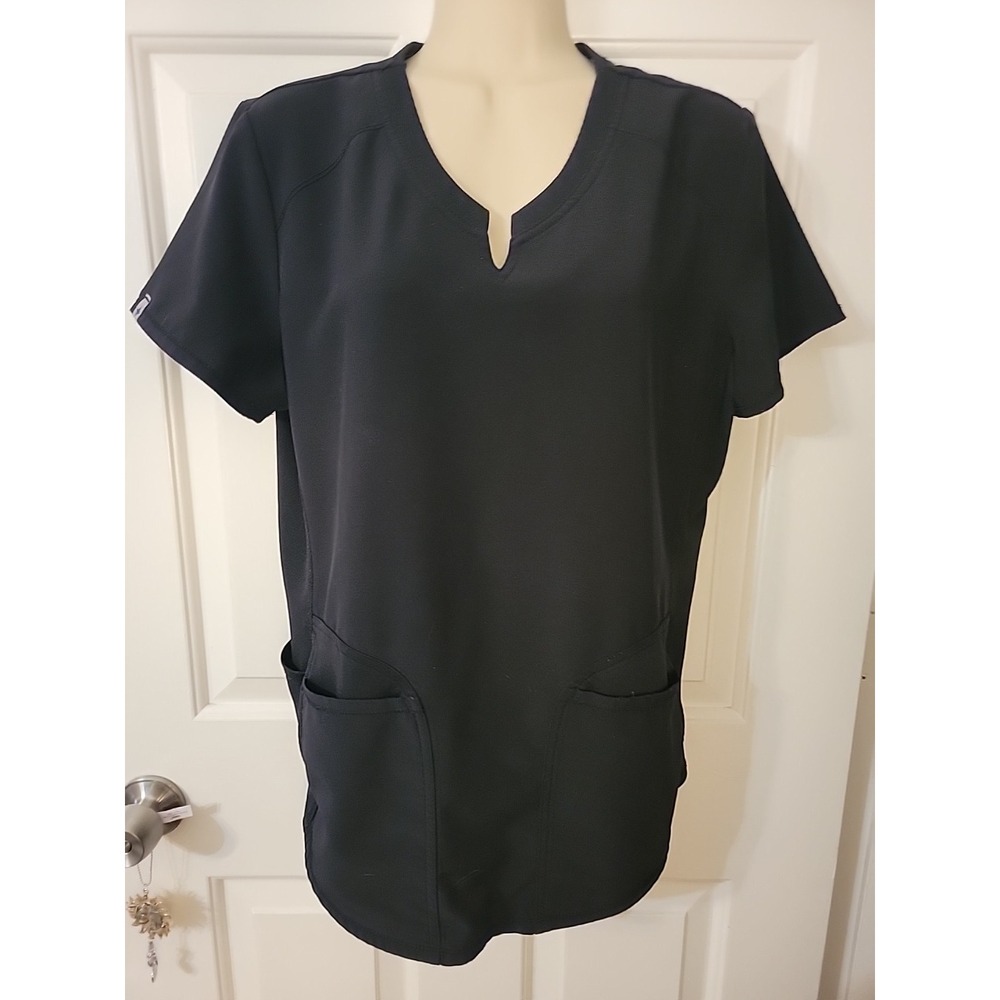 ScrubStar Black Top Size Med Stretch Moisture Control